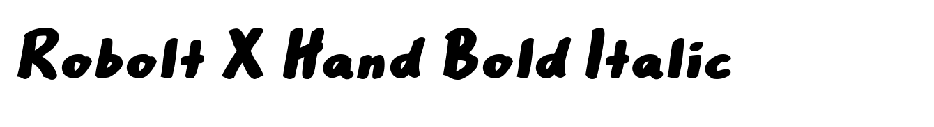Robolt X Hand Bold Italic